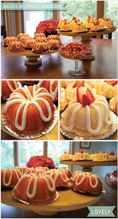 It's a less dense cake than the usual christmas confections, so it'd make an excellent addition to your holiday dessert table. Mini bunt cake, pretty cakes, cake decoration, cute desserts, angel food cake, pink lemonaid ...