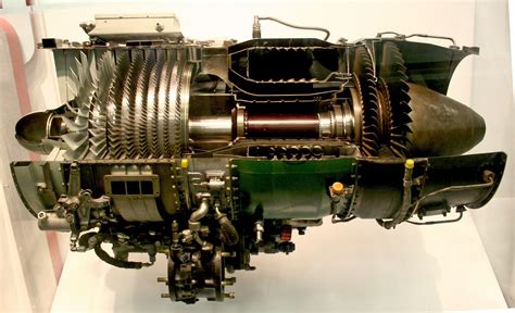 Cutaway Jet Engine Jet Engine Gas Turbine Turbojet Engine