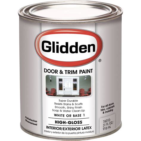 Glidden Door & Trim High-Gloss Paint, White, 1 Quart - Walmart.com