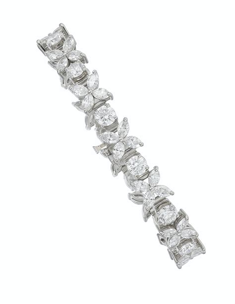 Platinum and 18k yellow gold diamond mens bracelet. DIAMOND 'VICTORIA' BRACELET, TIFFANY & CO.