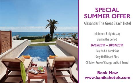 Kanika Hotels Cyprus Alexander The Great Beach Hotel Special Offer