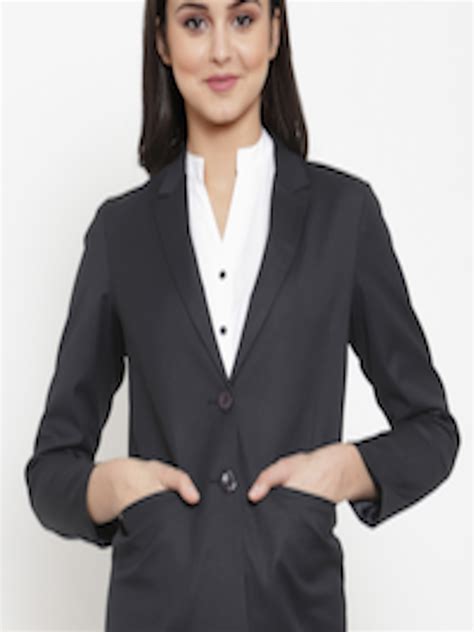 Buy Xblues Women Black Solid Single Breasted Formal Blazer Blazers