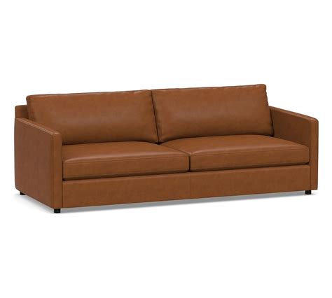 Pacifica Square Arm Leather Grand Sofa 895 Polyester Wrapped