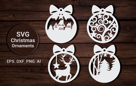 Christmas Ornaments Svg Files Svg Png Eps Dxf File