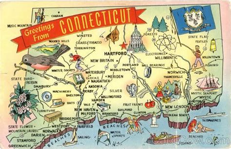 Connecticut Tourist Map Tourist Map Map Connecticut