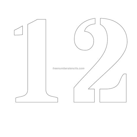 12 Inch Number Stencils Printable Printable Templates