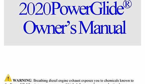 TIFFIN MOTORHOMES POWERGLIDE 2020 OWNER'S MANUAL Pdf Download | ManualsLib