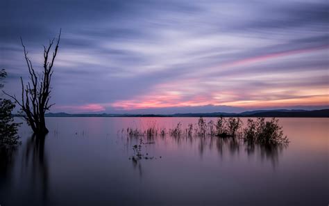 Nature Lake Sunset Landscape Ultrahd 4k Wallpaper Wallpapers Hd