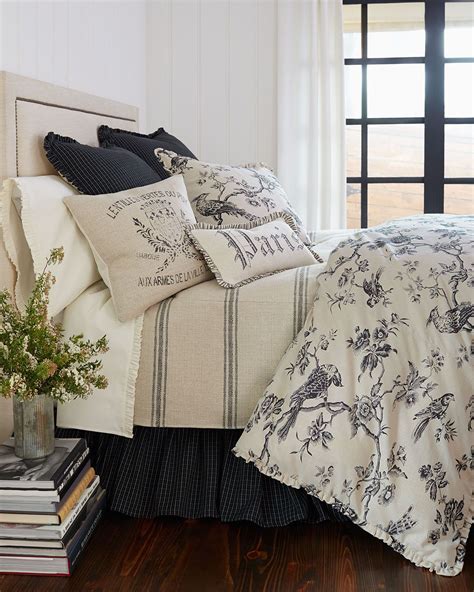 French Laundry Home Blackbird Toile Bedding French Country Bedrooms French Country Cottage