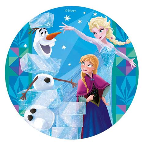 Oblea Para Tarta Anna Y Elsa Frozen