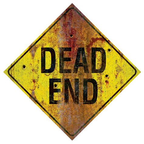 Dead End Metal Sign Halloween Accessory
