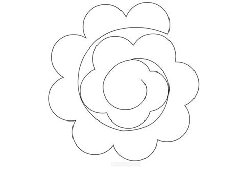 Espiral Paper Flower Template Flower Template Paper Rose Template