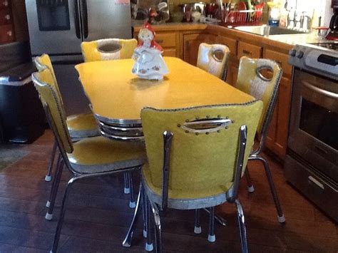 Retro Formica Table And Chairs Chrome Tables Vintage S Formica Chrome Copper