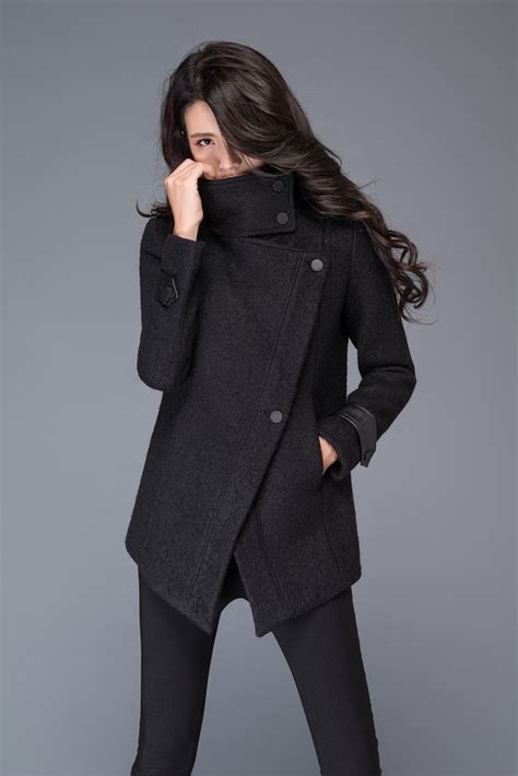 Asymmetrical Wool Coat
