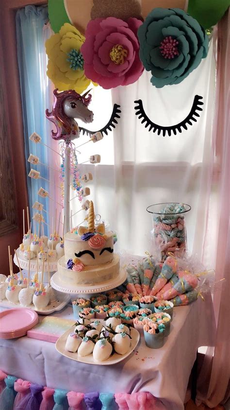 Unicorn Theme Party Birthday Party Centerpieces Diy Unicorn Birthday