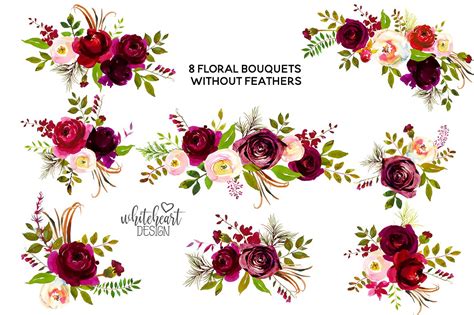 Burgundy Watercolor Flowers At Getdrawings Free Download