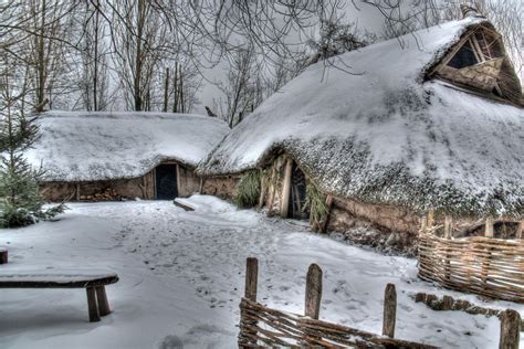 Iron Age Snow Fantasy Village Viking Village Nordic Homes
