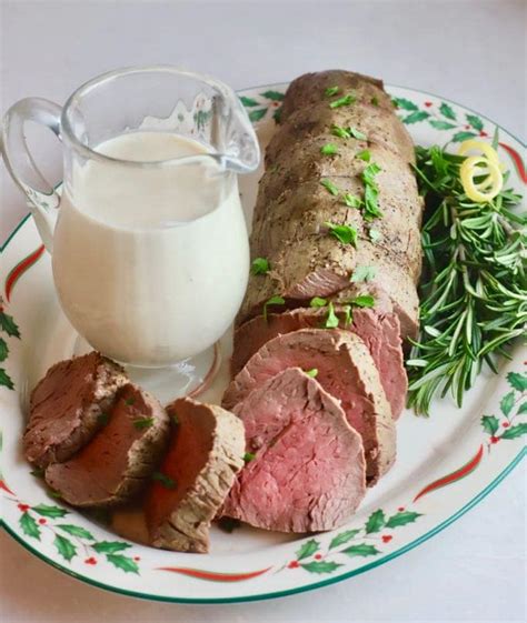 Cut the beef into slices, however thick you'd like, and serve with the mushroom pan sauce. 30 Easy And Elegant Christmas Dinner Menu Ideas | gritsandpinecones.com