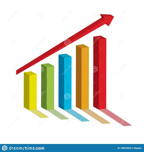 Business Graph With Increasing Arrow. Stock Vector - Illustration of ...