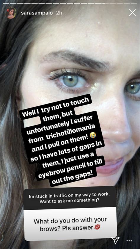 Sara Sampaio Shows Off Sparse Brows As A Result Of Her