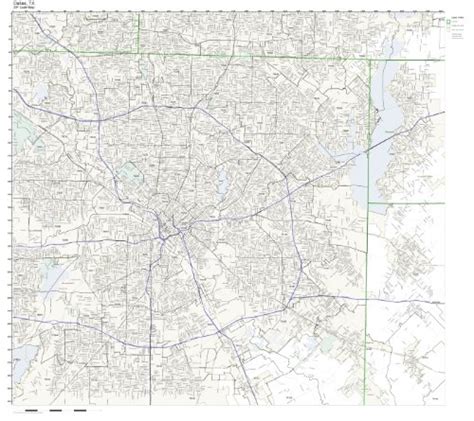 Working Maps Zip Code Wall Map Of Dallas Tx Zip Code Map Laminated