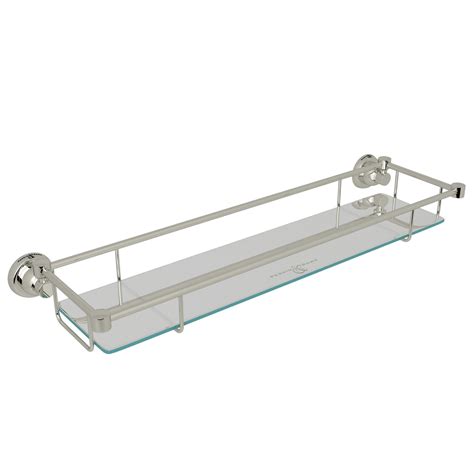 Perrin And Rowe Discontinued Holborn Wall Mount Glass Vanity Shelf Polished Nickel Model