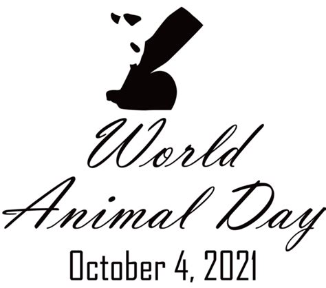 World Animal Day Logo Calligraphy Line For Animal Day For World Animal