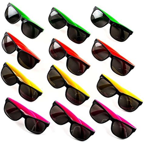 Neon Bulk Kids Sunglasses With Uv Protection Party Favors 24 Pack