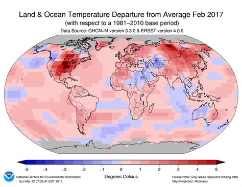 Monthly Global Temperature Anomalies Year 2017 Lincoln Weather And
