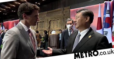 watch watch the moment china s xi confronts canada s trudeau at g20 over media leaks metro video