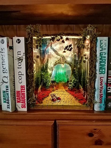 Wizard Of Oz Book Nook Shelf Insert In 2021 Bookshelf Art Handmade