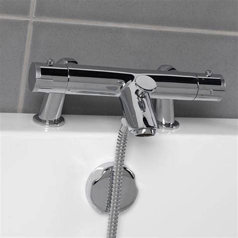 Soho Chrome Deck Mounted Thermostatic Bath Shower Mixer Tap Shower