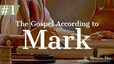 The Gospel According to Mark(#1): An Introduction - YouTube