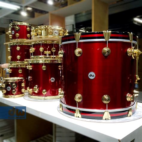 Anodized Red Over Stainless Maplemahogany Shells Drums Wallpaper