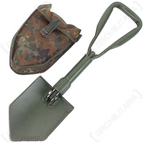 German Army Folding Shovel And Cover Epic Militaria