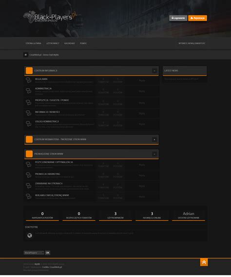 Blackplayers Dark Orange Theme For Mybb Pecetowicz