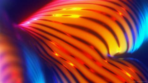 Download Neon Glowing Stripes Abstract Wallpaper 1600x900