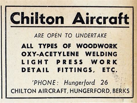 Chilton Aircraft Graces Guide