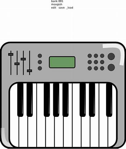 Keyboard Clip Piano Clipart Clker Vector Cliparts