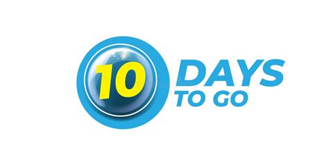 Ten Days To Go Countdown Blue Modern Horizontal Banner Design Template