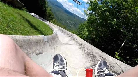 Alpine Slide On Ride Hd Pov Attitash Mountain Resort Youtube