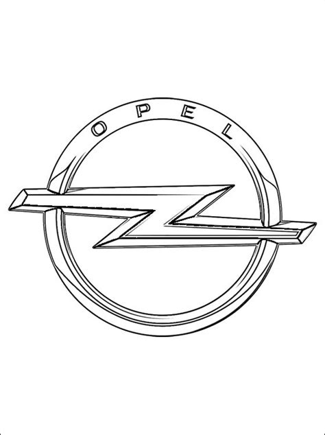 Kolorowanka Z Logo Samochodu Opel Kolorowanki Dla Dzieci