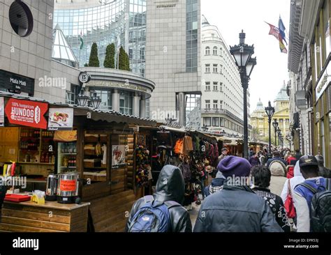 Eastern Europe Hungary Budapest Outdoor Street Market Eastern Bazaar