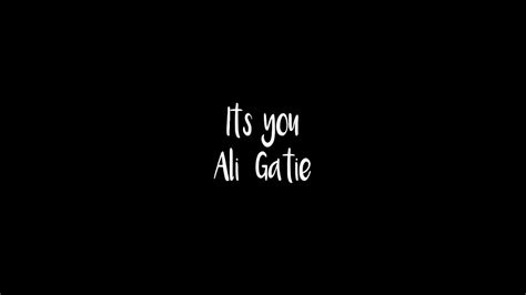 When you visit any website, it may store or retrieve information on your browser, mostly in the form of cookies. Its You - Ali Gatie (Lyrics) - YouTube