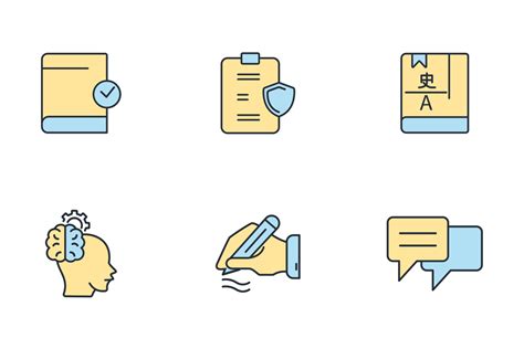 Grammar Icons Set Grammar Pack Symbol Vector Elements For Infographic