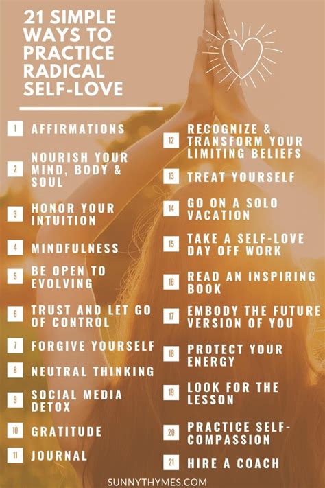 21 Simple Ways To Practice Radical Self Love