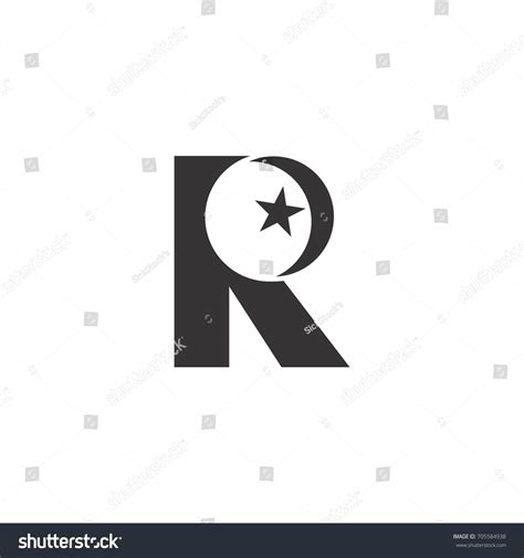 Letter R Star Symbol Logo Vector Stock Vector Royalty Free 705584938
