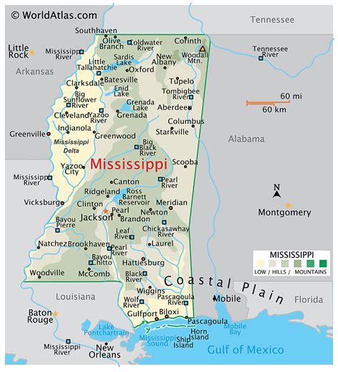 Mississippi River Map With Cities