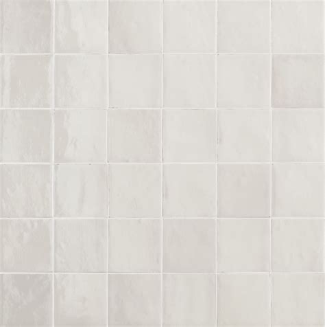 Zellige 2022 White Gloss Ceramic Tiles Mandarin Stone