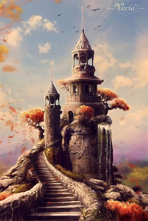 Pin By Fabien Dorchin On Médiéval Fantasy Castle Fantasy Landscape